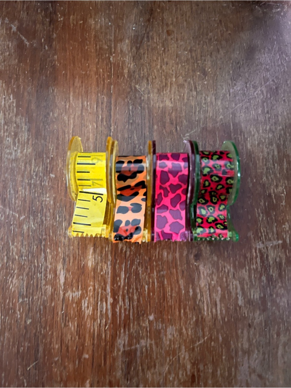 Kids Decorative Animal Print Tape Set - Yellow, Orange, Pink, Green